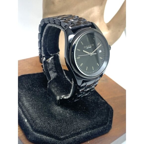Coach Women\'s Watch 14504186 Quartz Black Dial Greyson Acetate 36mm